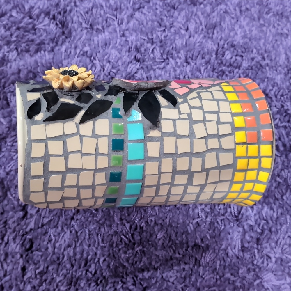 Mosaic Abstract Art Face Pitcher - Picture 2 of 10